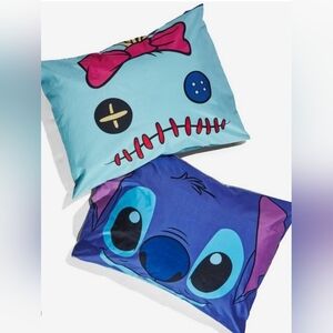 Disney Stitch and Scrump 2 Pillowcase Duo - Blue and Purple